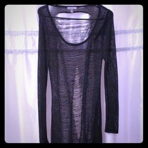 Distressed Long Length Top Styles For Less